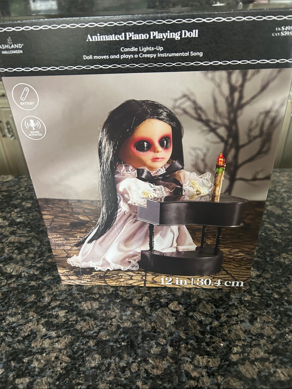 ASHLAND 12" PIANO PLAYING DOLL CANDLE LIGHTS UPNWT